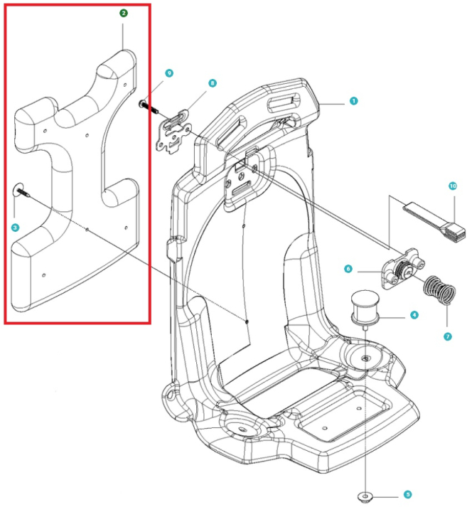 Almohadilla en el grupo Repuestos / Piezas de repuesto Sopladores de hojas / Piezas de repuesto Husqvarna 530BT con GPLSHOP (5041482-01)