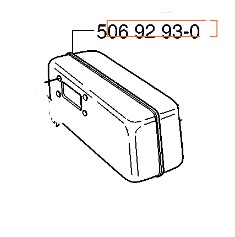 Silenciador en el grupo Repuestos / Piezas de repuesto Rider / Piezas de repuesto Husqvarna Rider Proflex 1200 con GPLSHOP (5069293-02)