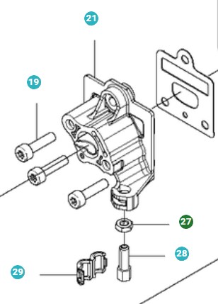 Tuerca en el grupo Repuestos / Piezas de repuesto Sopladores de hojas / Piezas de repuesto Husqvarna 580BTS con GPLSHOP (5104874-01)