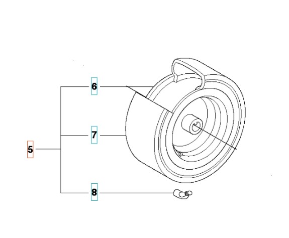 Rueda R111B, R111B5, R112C, R112C5, C112iC en el grupo Repuestos / Piezas de repuesto Rider / Piezas de repuesto Husqvarna Rider 112C5 con GPLSHOP (5255849-01)