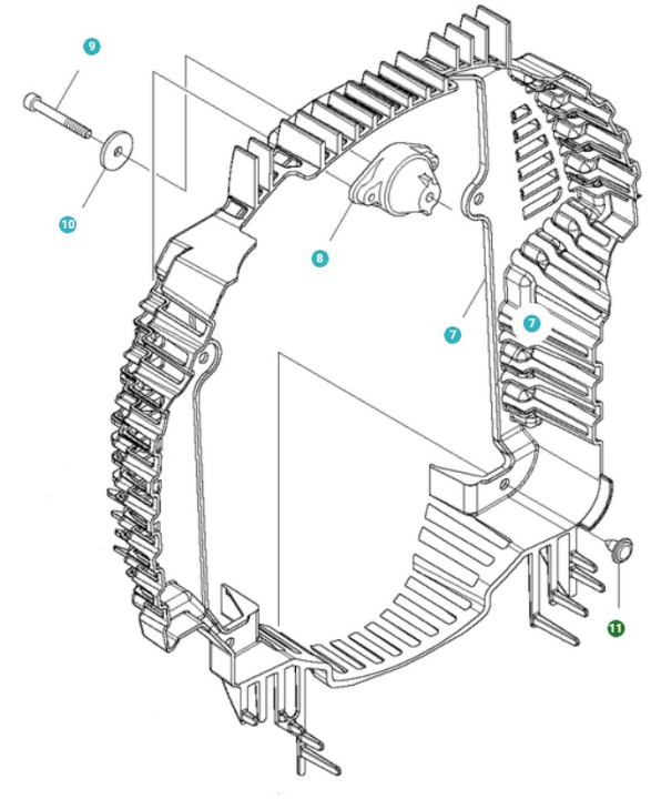 Abrazadera en el grupo Repuestos / Piezas de repuesto Sopladores de hojas / Piezas de repuesto Husqvarna 580BTS con GPLSHOP (5262439-01)