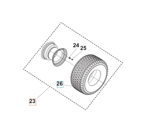 Juego de ruedas TS 112, TS 114, TC 215T, TC 220T, TS 112, TS 114, TS 215T, TS 217T en el grupo Repuestos con GPLSHOP (5311479-42)