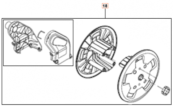 Kit de carrete de manguera 5312405-01 en el grupo Repuestos / Piezas de repuesto Hidrolimpiadoras / Piezas de repuesto Husqvarna PW490 con GPLSHOP (5312405-01)