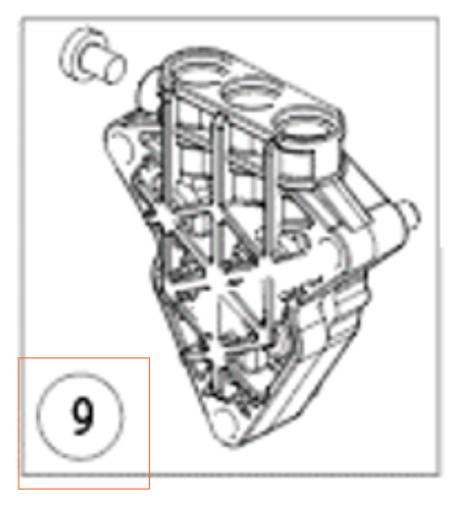 Bloque de cilindros de culata 1 5312596-01 en el grupo Repuestos / Piezas de repuesto Hidrolimpiadoras / Piezas de repuesto Husqvarna PW235R con GPLSHOP (5312596-01)