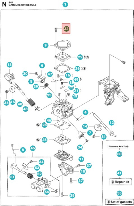 Tornillo 5370031-01 en el grupo Repuestos / Piezas de repuesto Desbrozadora / Piezas de repuesto Husqvarna 555RXT con GPLSHOP (5370031-01)