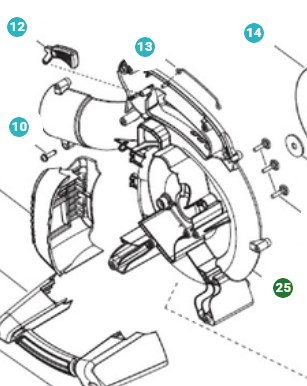 Desplazamiento - Interior en el grupo Repuestos / Piezas de repuesto Sopladores de hojas / Piezas de repuesto Husqvarna 125BVX con GPLSHOP (5451100-01)