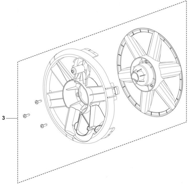 Soporte de carrete de manguera 5460927-01 en el grupo Repuestos / Piezas de repuesto Hidrolimpiadoras / Piezas de repuesto Husqvarna PW240 con GPLSHOP (5460927-01)