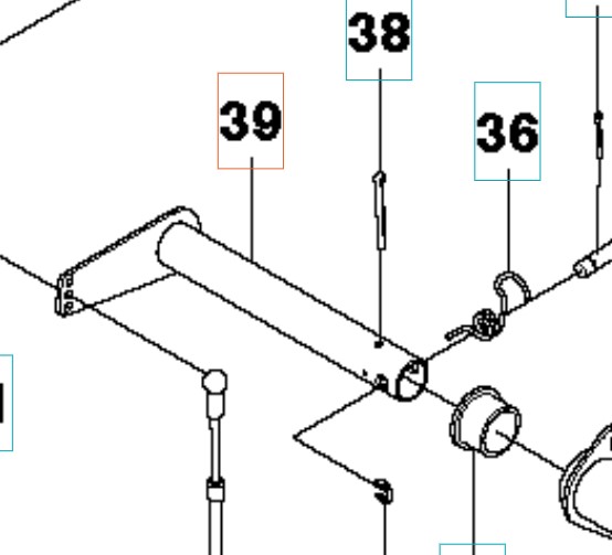 Palanca de cambios en el grupo Repuestos / Piezas de repuesto Rider / Piezas de repuesto Husqvarna Rider 112C5 con GPLSHOP (5743777-01)