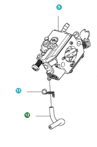 Manguera de combustible en el grupo Repuestos / Piezas de repuesto Sopladores de hojas / Piezas de repuesto Husqvarna 525BX con GPLSHOP (5775333-04)