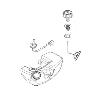 Tanque de combustible completo en el grupo Repuestos / Piezas de repuesto Sopladores de hojas / Piezas de repuesto Husqvarna 580BTS con GPLSHOP (5783115-02)