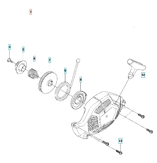 Dispositivo De Lanzamiento Husqvarna 439 en el grupo Repuestos / Piezas de repuesto Motosierras / Piezas de repuesto Husqvarna 439 con GPLSHOP (5793098-01)