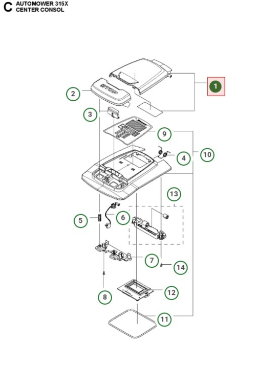 Kit Escotilla Negro 5876513-02 en el grupo Repuestos Robots Cortacésped / Piezas de repuesto Husqvarna Automower® 315X / Automower 315X - 2020 con GPLSHOP (5876513-02)