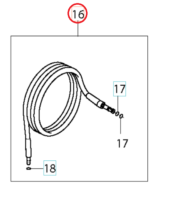 Manguera Steelarm 13M Xt 5926176-45 en el grupo Repuestos / Piezas de repuesto Hidrolimpiadoras / Piezas de repuesto Husqvarna PW450 con GPLSHOP (5926176-45)