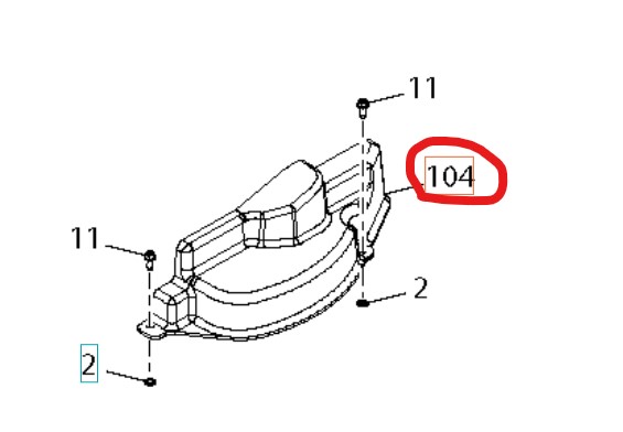 Cubierta del mandril de protección 97Crd Rh en el grupo Repuestos / Piezas de repuesto Tractores / Piezas de repuesto Husqvarna TC 238 con GPLSHOP (5928481-01)