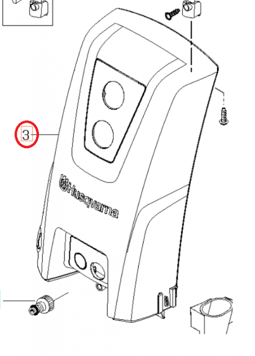 Portada 5936607-01 en el grupo Repuestos / Piezas de repuesto Hidrolimpiadoras / Piezas de repuesto Husqvarna PW450 con GPLSHOP (5936607-01)