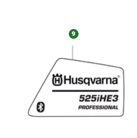 Calcomanía Producto 525Ihe3 Bt en el grupo Repuestos / Piezas de repuesto Cortasetos / Piezas de repuesto Husqvarna 525iHE3 con GPLSHOP (5940951-16)