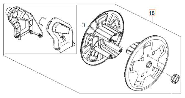 Juego De Carrete De Manguera 5960269-01 en el grupo Repuestos / Piezas de repuesto Hidrolimpiadoras / Piezas de repuesto Husqvarna PW460 con GPLSHOP (5960269-01)