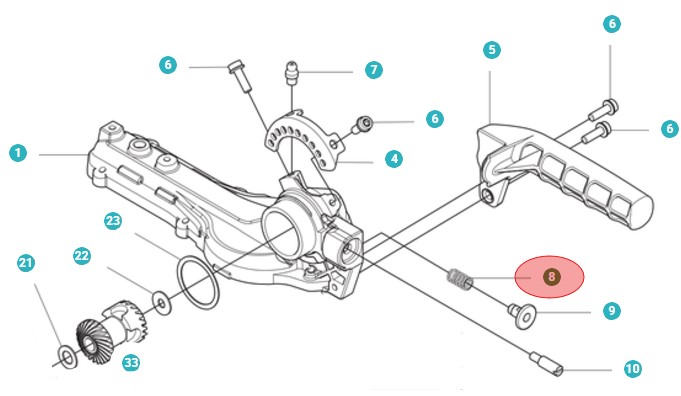 Resorte interior D: 7,75 en el grupo Repuestos / Piezas de repuesto Cortasetos / Piezas de repuesto Husqvarna 525HE4 con GPLSHOP (5963162-02)