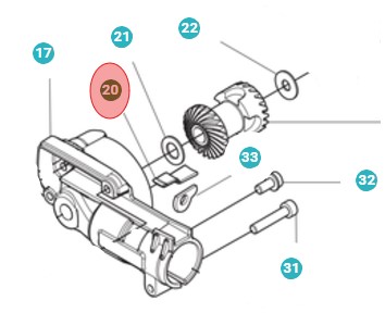 Sellado de la carcasa de engranajes en el grupo Repuestos / Piezas de repuesto Cortasetos / Piezas de repuesto Husqvarna 525HE4 con GPLSHOP (5979741-01)