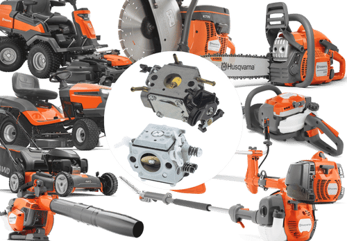 Husqvarna forestry and garden machines with replacement carburetors